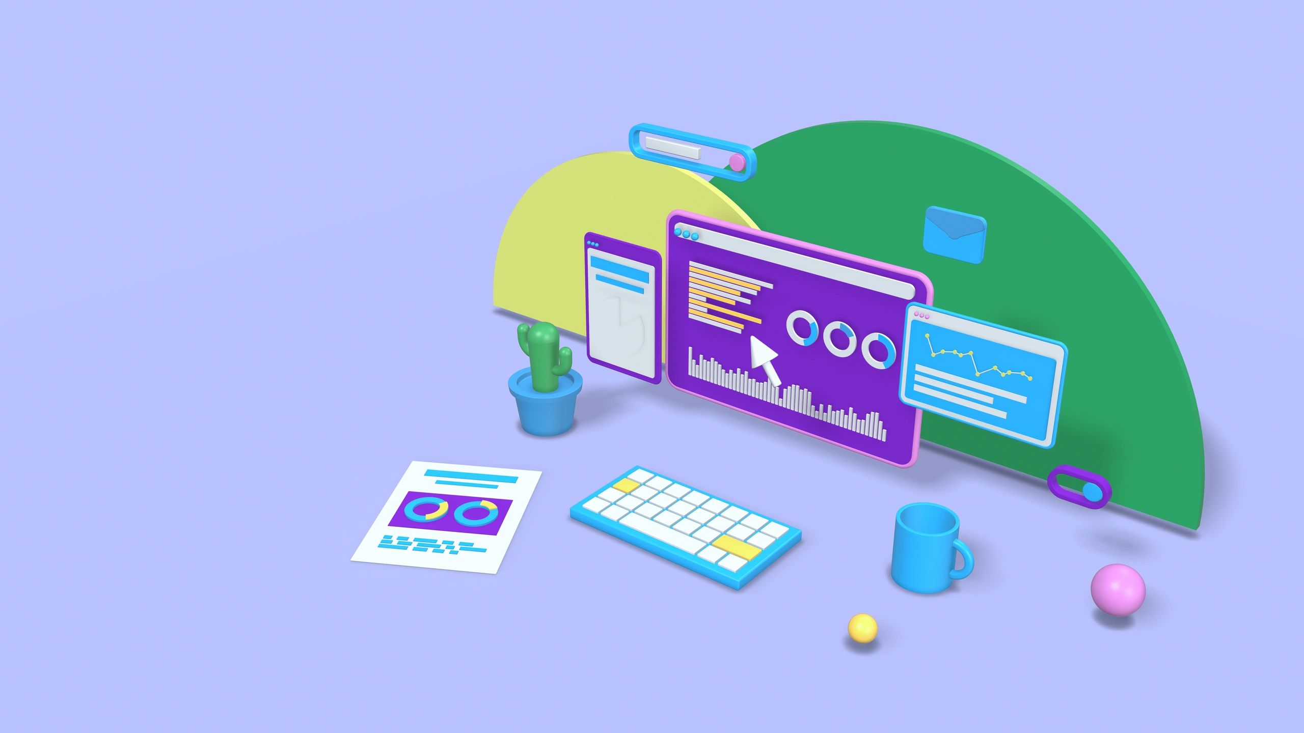 Enterprise SaaS analytics dashboard with charts