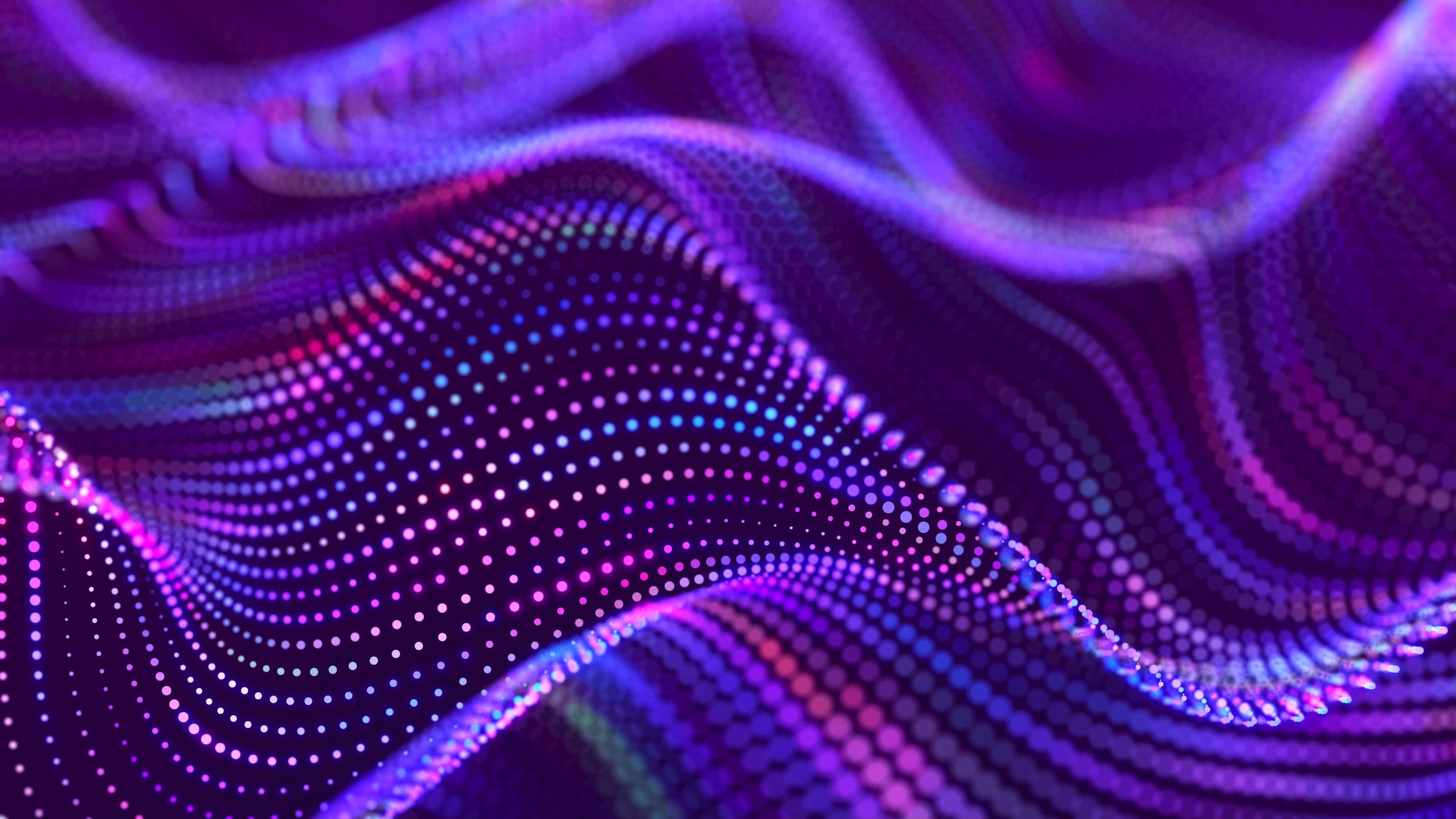 Glowing particle wave representing real-time data flow and automation